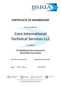 BSRIA CERTIFICATION MEMBERSHIP CORE EMIRATES