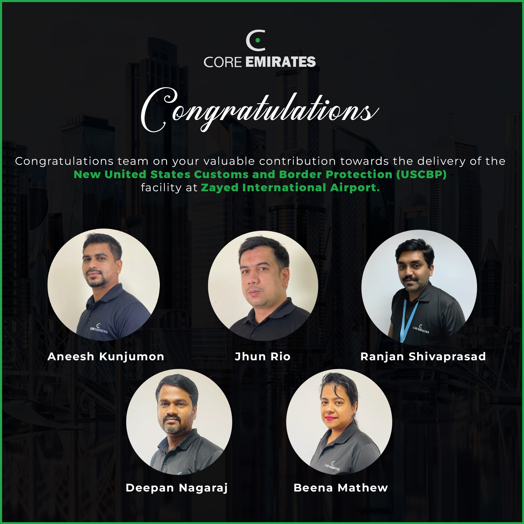 Congratulations team Core Emirates